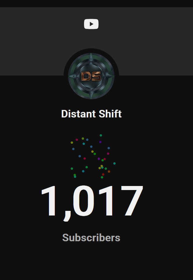 Dream_RJ's tweet photo. Just wanted to say a HUGE thank you!
"Well that happened" 1K subs on YouTube. β€οΈπππππβ€οΈ
I appreciate all of you. A thank you video will follow once it is stable.
#YouTube #DistantShift #Gaming #Game #Games #GameDev #BrowserGame #YT #1Ksubs https://t.co/hfslhIvaH5