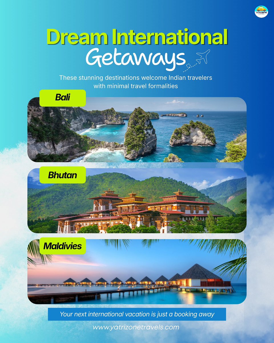 joaomatheus3m's tweet photo. Planning an international getaway? Add Bali, Bhutan, and the Maldives to your travel list. From beaches and luxury to adventure and culture, each offers something unforgettable. https://t.co/rTjF2MY0fJ