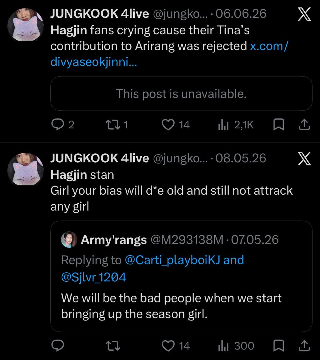 aevorIah's tweet photo. jjks will never beat a$$liker allegations https://t.co/wZsTR2tkjz