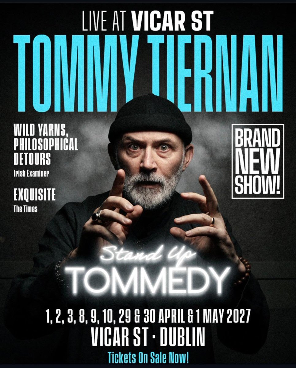 Tommedian's tweet photo. Tommy LIVE at VICAR ST 2027 on Sale NOW!  🎟️ via https://t.co/ntjonDt0l8 https://t.co/hGHkq5Jvpe