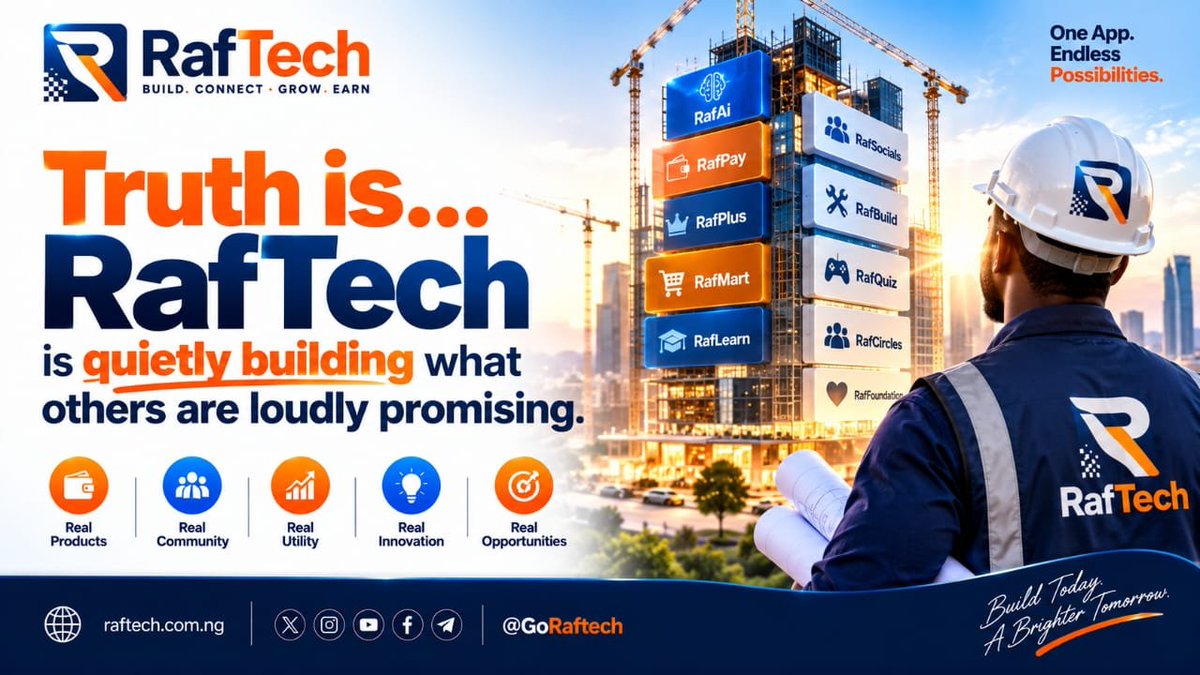 stevoblacki's tweet photo. Exactly. ๐ฅ Real builders donโt need unnecessary noiseโresults speak louder. RafTech is focused on building real utility, strong infrastructure, and an ecosystem that can stand the test of time. ๐๐
$RAFT #RafTech https://t.co/Fl8AMQv1jV