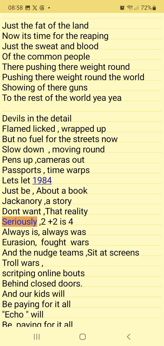 HazzardousM2's tweet photo. I still stand on every word I wrote. 
"No fuel for the streets now , slow down moving round ,pens up ,cameras out, passports time warps ,let's let 1984 just be about a book". Welcome the the uk 2030 incoming. I'm thinking about re doing this one .....
https://t.co/wnix1by20z https://t.co/nLS3IhIZQs