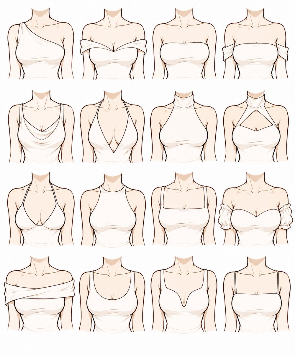 mellofriendy's tweet photo. Understanding different necklines, straps, and garment shapes is a great way to improve clothing design https://t.co/hbdfNQcGAm