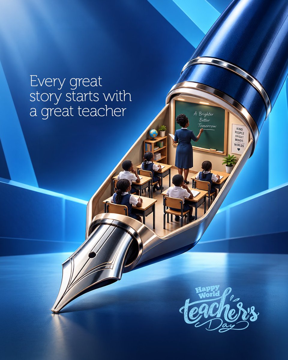 keystonebankng's tweet photo. Teachers do more than teach. They nurture potential, inspire confidence, and help shape the people who will build tomorrow.
Because when teachers are supported, classrooms, communities, and possibilities grow.

#MakeItHappen 
#KeystoneBank
#WorldTeachersDay https://t.co/brj4O7P04a