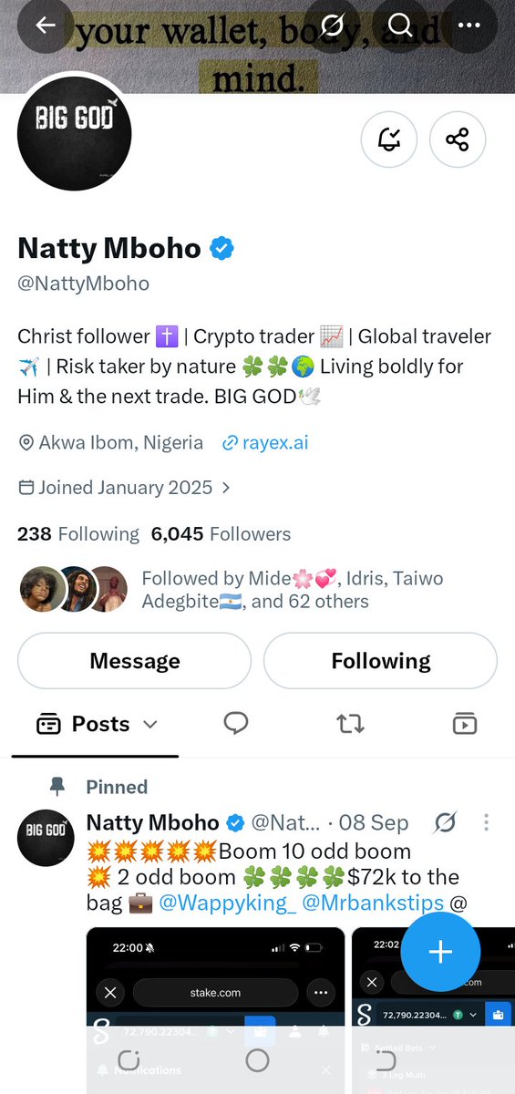 leeyu678's tweet photo. @Wappyking_ @NattyMboho May the success, peace, and financial blessings come to both of you.
Amen.

91230436879
Opay
Aliyu Kabir

More blessings. Sir🙏🙏🏻 https://t.co/pqiebTBtT8