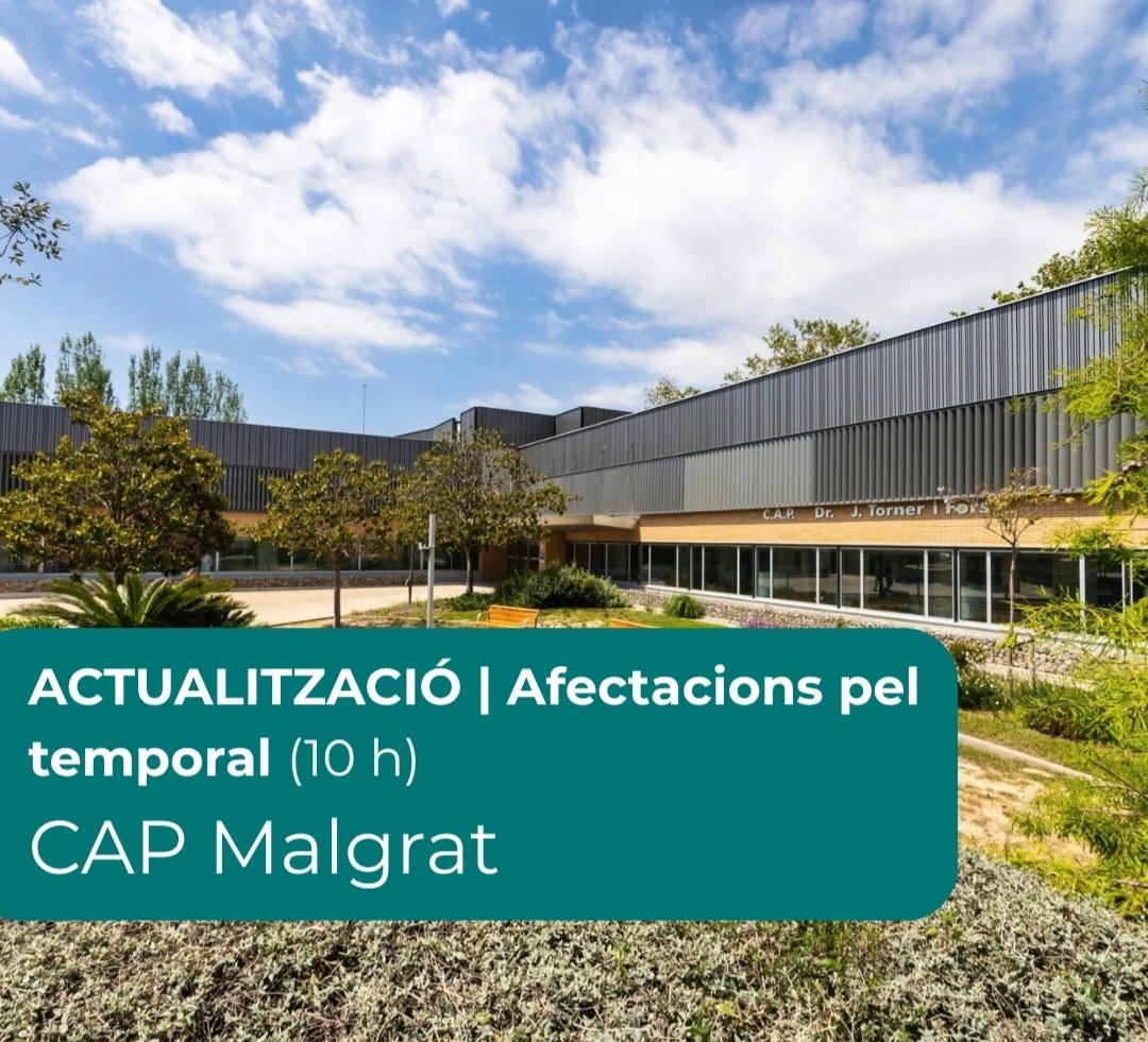 CorpoSalutMS's tweet photo. 🔴A mig matí es preveu recuperar l’activitat habitual al centre, excepte els serveis d’Odontologia i Higienista Dental, on continuen les tasques de neteja de l’espai i de l’equipament.

🤰L’activitat de l’ASSIR s’ha reubicat al consultori local de Palafolls per poder finalitzar les tasques de neteja.

🩺L’atenció urgent està garantida.

❌️L’activitat comunitària prevista per avui ha quedat anul·lada.

💉A la tarda es recupera l’agenda de vacunació de la grip i la Covid.