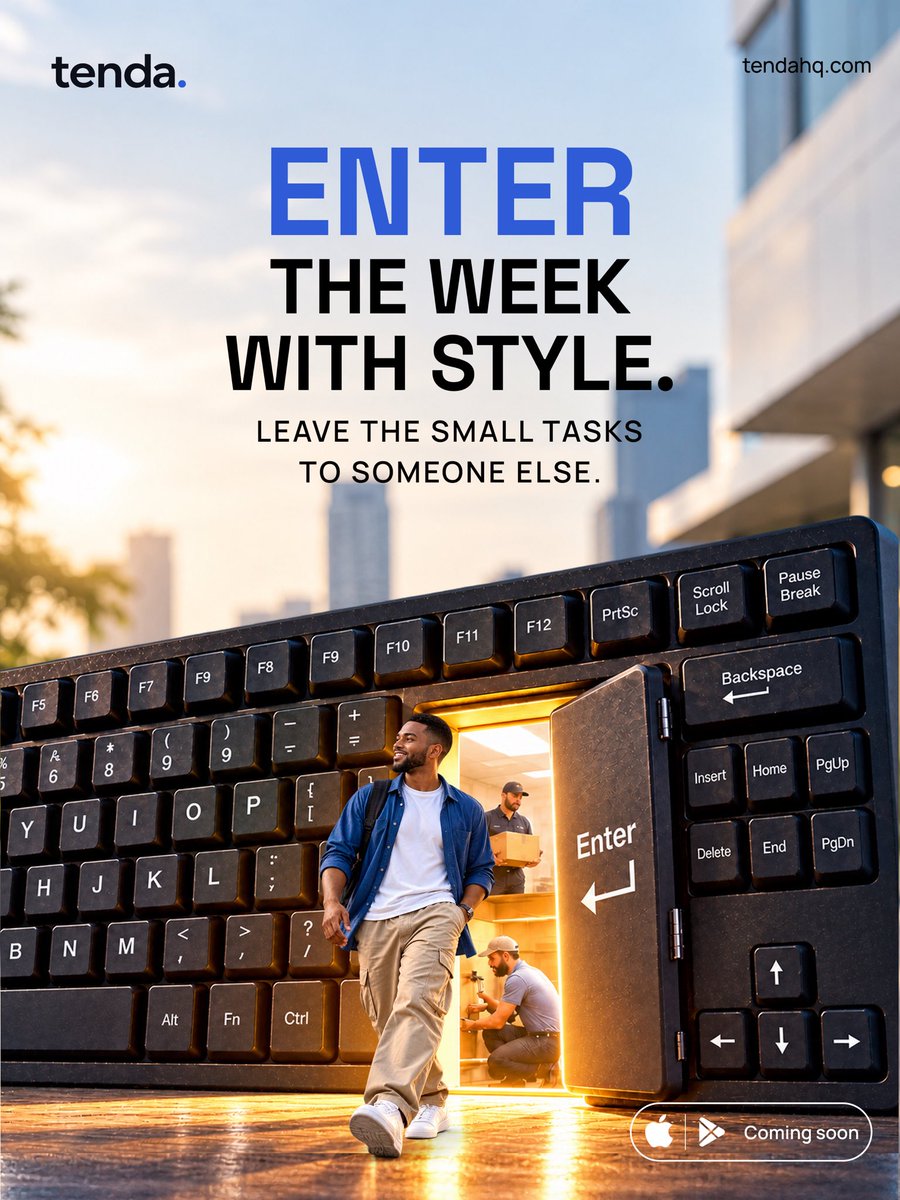 Tendahq's tweet photo. Enter the week with style. Leave the small tasks to someone else.

Some things are better handed off.

Post the task.
Find the right worker.
Get it done.

That’s microtasking, the Tenda way.

#Tenda #freelance #gig #getitdone #crypro https://t.co/rHrrcNFiHg