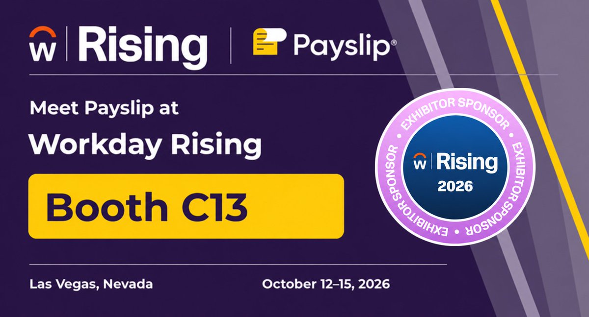 PayslipGlobal's tweet photo. Workday holds essential HR data. How do you gain a clear view of payroll across countries and providers?

See Payslip in action at Workday Rising US. Visit booth C13 for a live demo and meet the team.

#WorkdayRising #GlobalPayroll https://t.co/yEuJ4RapYv