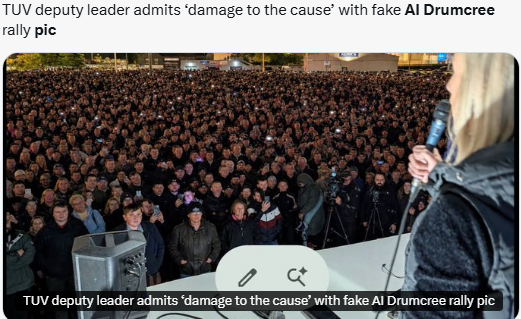 Godslonggone's tweet photo. @BotFinderUK Would you believe who else did EXACTLY The same last week????

They ACTUALLY posted this claiming these were all Orange Order supporters.

When you zoom in you can find CAMELS in the picture......🤣🤣🤣🤣 https://t.co/toHS6MZueP