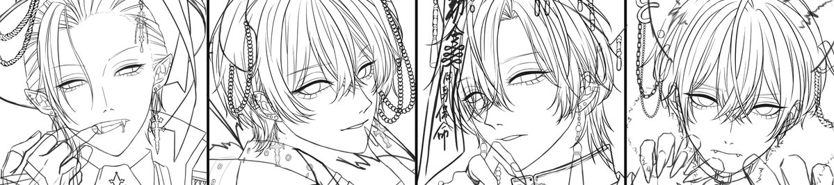 onikumohitode's tweet photo. 線画やっとできた～！塗る塗る～ https://t.co/0PfEyxgmq6