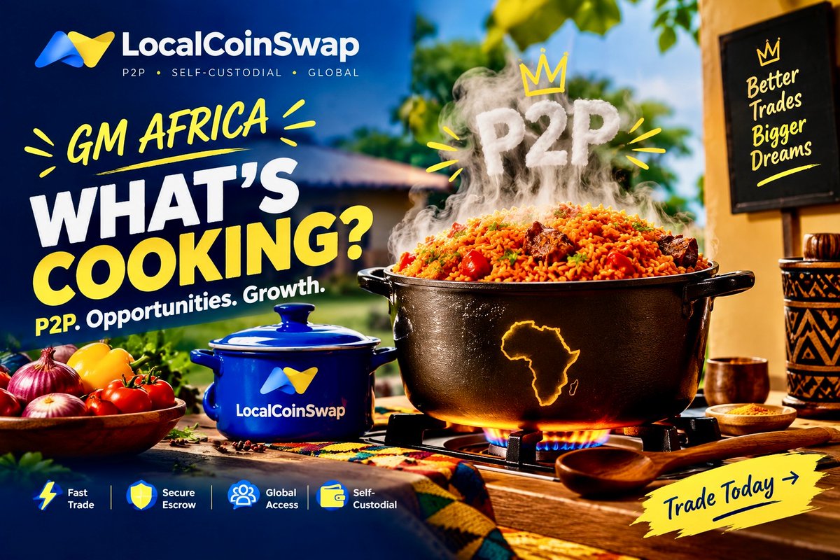 LCS_AFRICA's tweet photo. ☀️ GM guys! 🌍💙💛
Guess what’s cooking…? 👀🔥

#LocalCoinSwap #LCSAfrica #P2P #CryptoAfrica https://t.co/SVFKNBDw5g