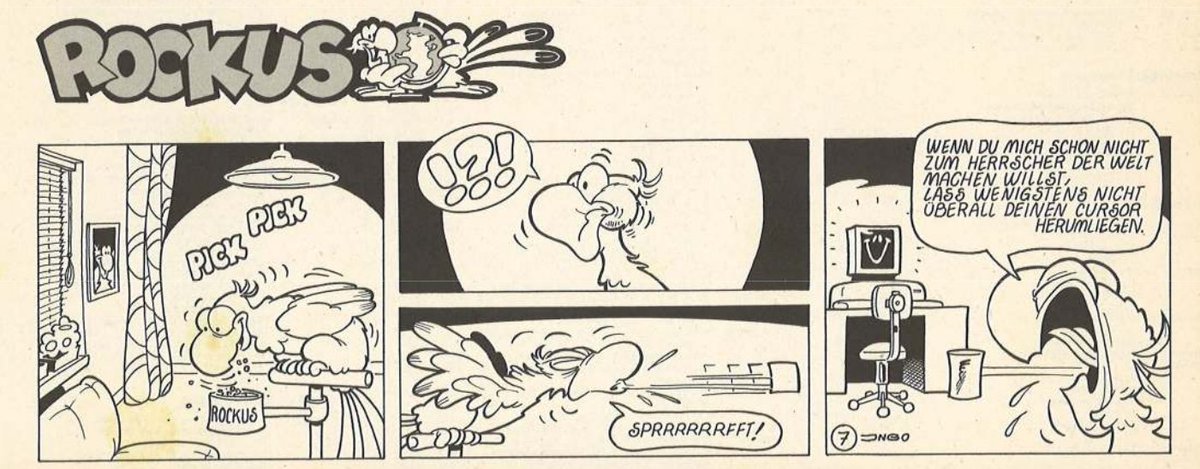 Retrojournal_de's tweet photo. Der Kampf um die Weltherrschaft geht weiter. 😂
Computerhumor 1986 Rockus ... 😎
#C64 #RetroComputing #Rockus https://t.co/ar2OVbgT9m