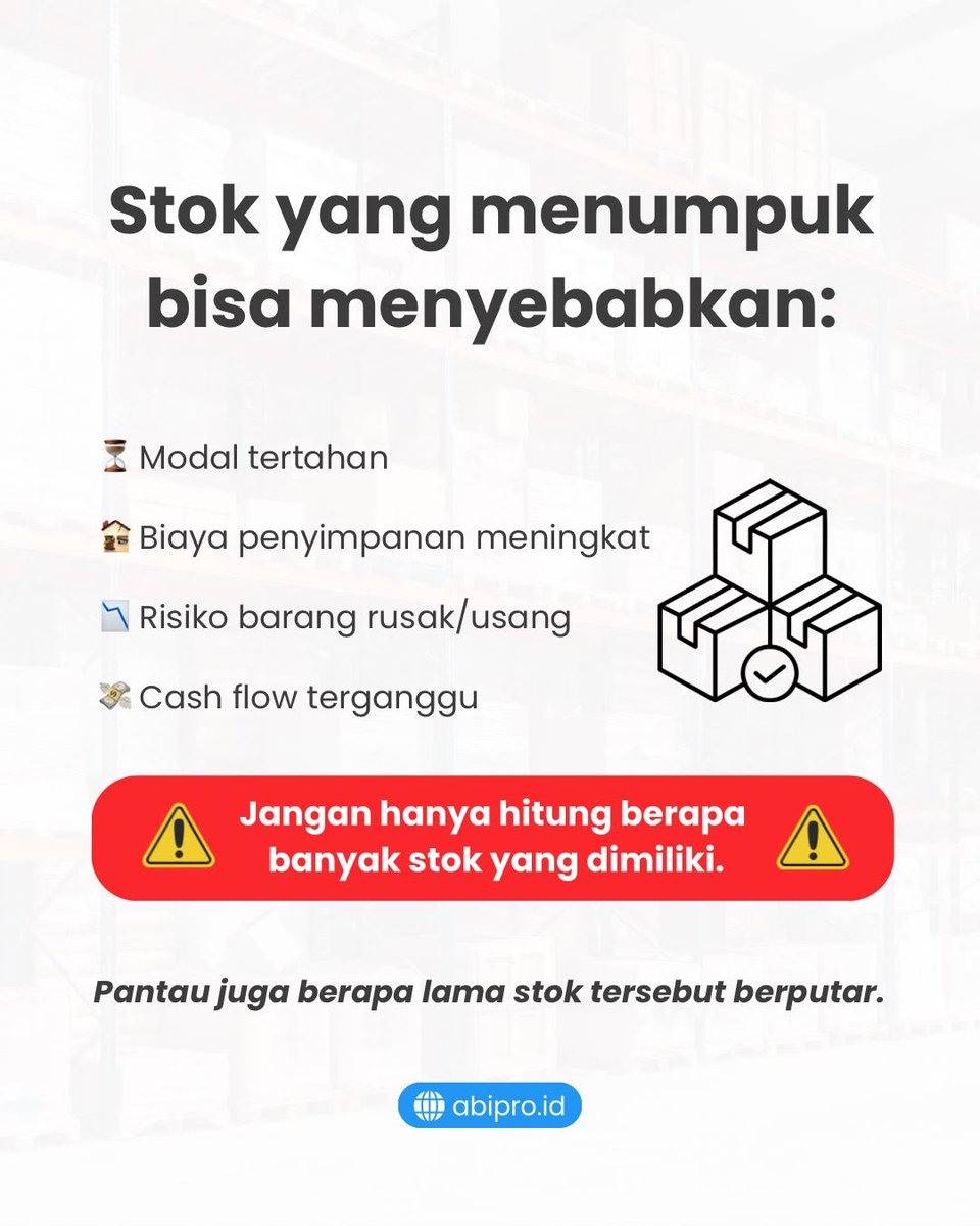 Abipro_software's tweet photo. Dengan AbiPro Software Akuntansi, pengelolaan data keuangan dan persediaan bisnis dapat dilakukan dengan lebih terstruktur.

Dan untuk kebutuhan perpajakan, AbiPro Jasa Perpajakan siap membantu bisnis Anda.

📦 Stok harus berputar, bukan sekadar menumpuk. https://t.co/E8ahpCx38i