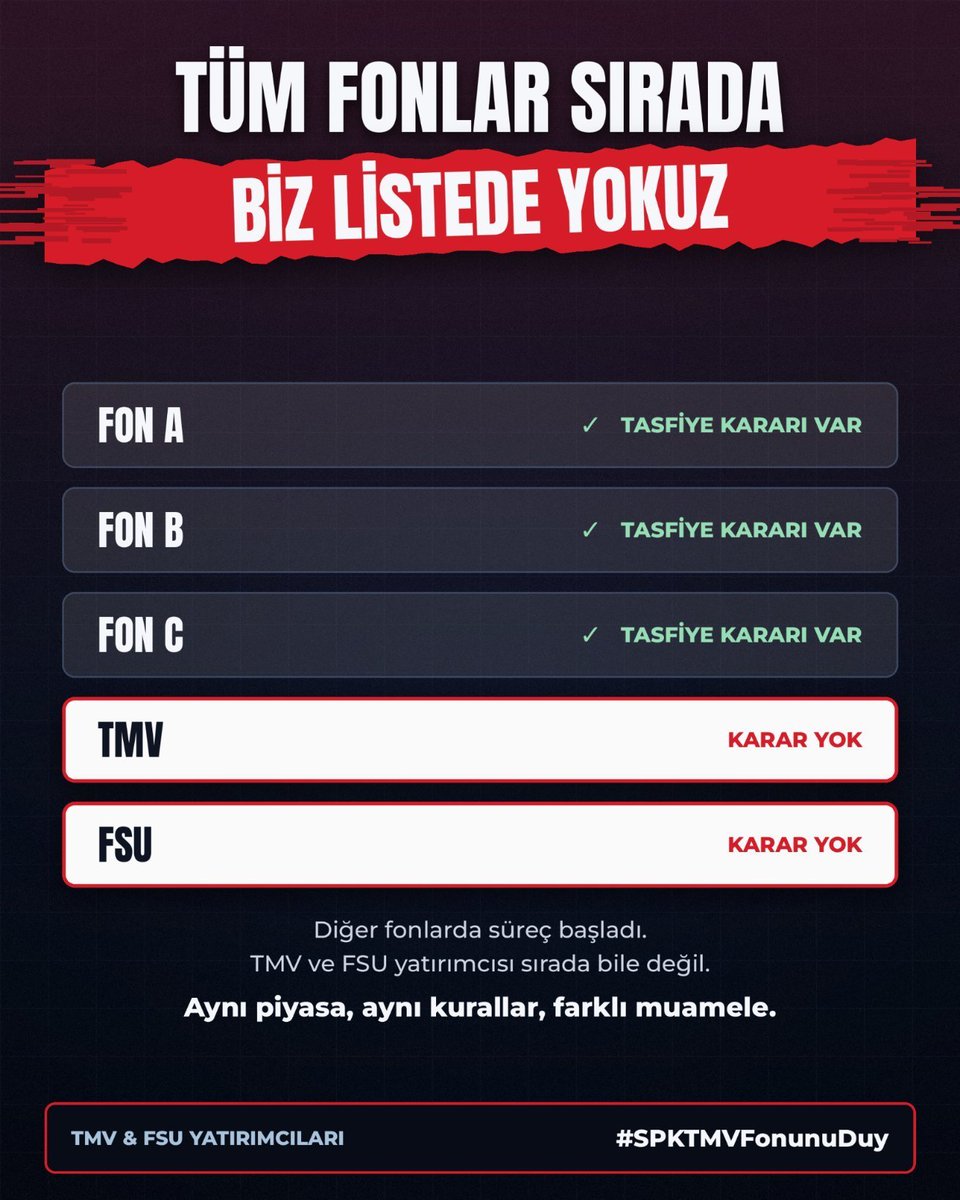 akaIgnorant's tweet photo. Yaklaşık 3 hafta oldu ancak #TMV hakkında hiçbir açıklama yok. 3 Haftadır fonlarımızı sattık ancak paramızın akıbeti hakkında bir yetkiliden açıklama yok. #TMVDuyulsun #TMVGündemeGelsin 
@spkgovtr @Takasbank @_cevdetyilmaz https://t.co/r3h1gsnRSx