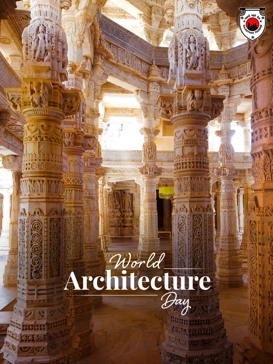 my_rajasthan's tweet photo. On World Architecture Day, 5th October 2026, celebrate Rajasthan’s architectural splendour, where grand forts, magnificent palaces, ornate havelis, and intricately carved temples tell stories of an immortal legacy.

@tourismgoi @incredibleindia 

(1/3) https://t.co/HoCa13E53t