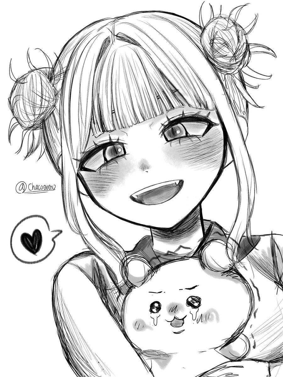 chako_x_0502's tweet photo. 息抜きに落書きひみこ＋なんか小さくてかわいいやつ置いときます🩸
好評ならせいしょします
 #トガヒミコ https://t.co/FnH3NJP1sL