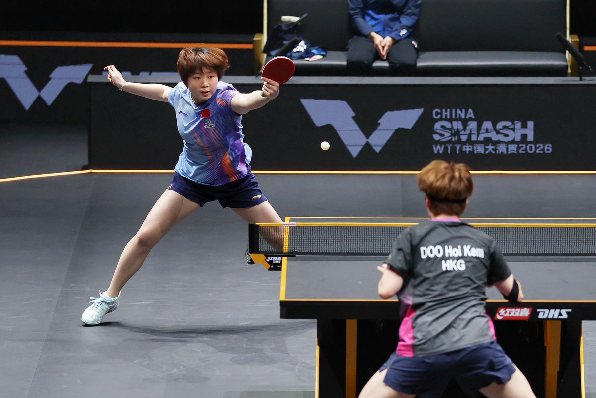 CGTNSportsScene's tweet photo. 🇨🇳Home fans rejoice💪
Kuai Man & Zhou Qihao advanced at the 2026 #ChinaSmash in Beijing.
14th seed Zhou survived a five-game battle 🆚 Izaac Quek🇸🇬 (8-11/12-10/11-3/7-11/11-3).
Fourth seed Kuai Man swept Doo Hoi Kem from Hong Kong SAR (11-6/11-9/11-6).
#WTTSmash #TableTennis https://t.co/eFUgefrNTw