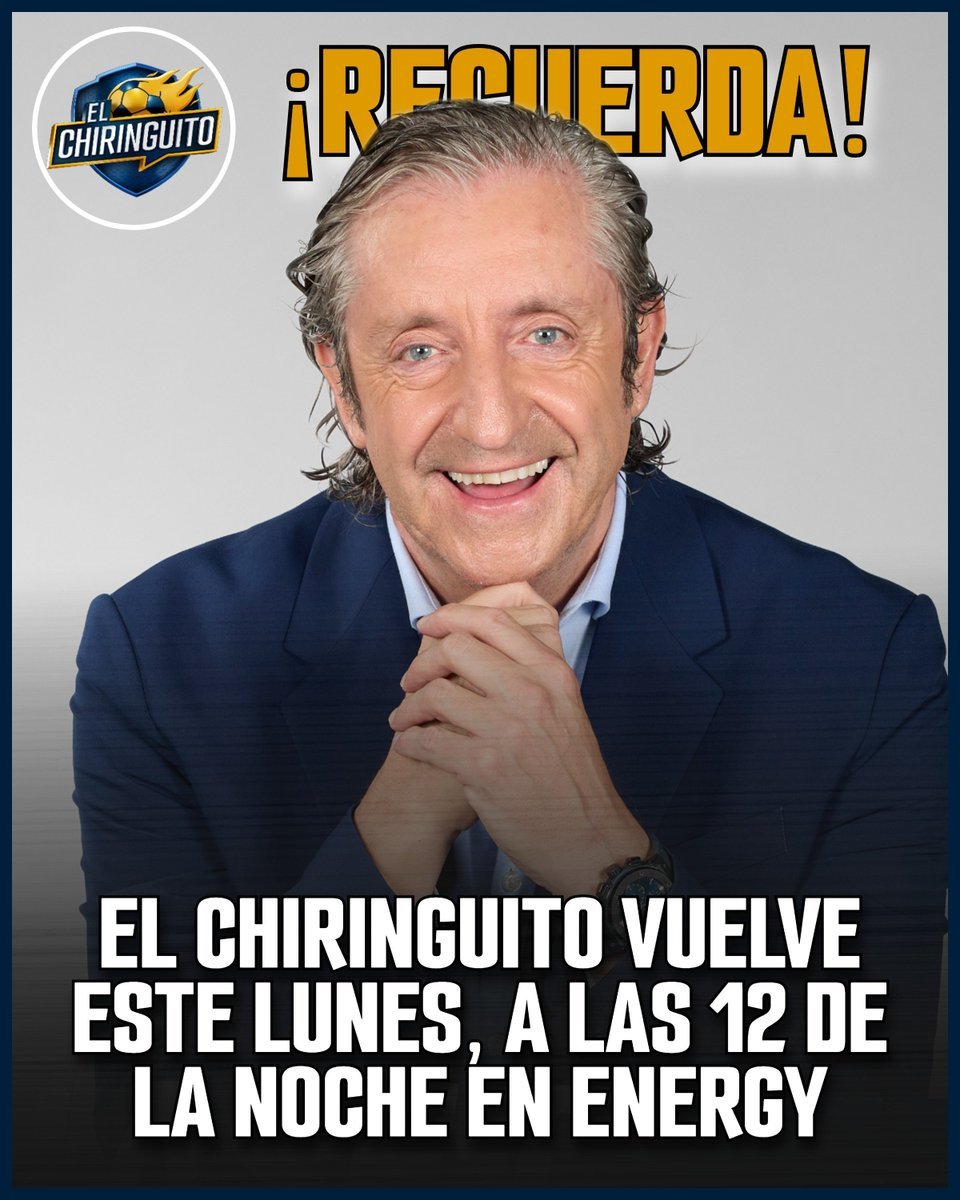 elchiringuitotv's tweet photo. 🚨 ¡HOY VUELVE @elchiringuitotv!🚨

⏰Te esperamos esta noche a las 12 en Energy con un programón. https://t.co/U72VgE1pz7