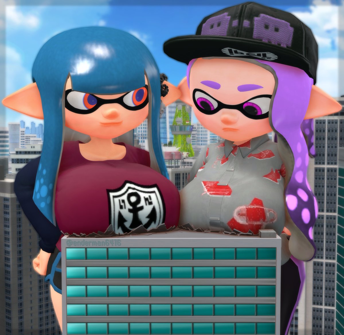 Enderman6416's tweet photo. Resting Sisters https://t.co/6kKzDck7Kz