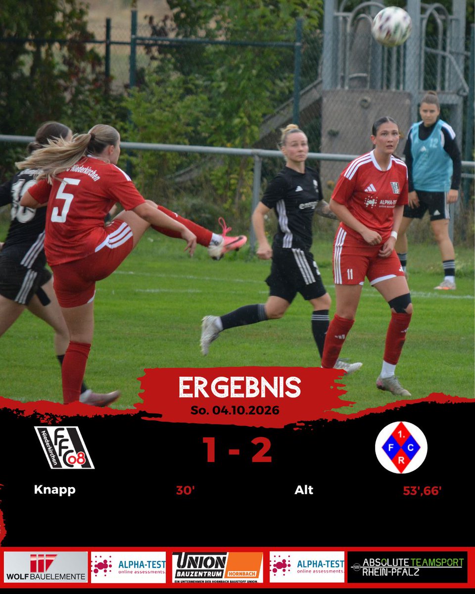 FFC_N's tweet photo. Wieder keine Punkte – aber eine starke erste Hälfte. ⚽
Weitere gute Möglichkeiten blieben ungenutzt. Nach der Pause wurden die Gäste stärker und drehten den Spielverlauf zu ihren Gunsten.

👉️ Spielbericht: https://t.co/BxgXKRs9vh 

#ffc_n #Niederkirchen #zsammestark https://t.co/iBirQIyfjs