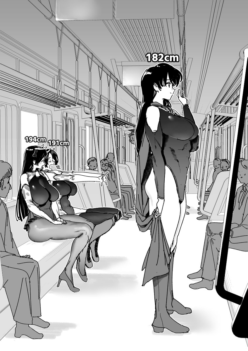 sunoco900's tweet photo. 電車内ですごく目立つスーパーヒロインたち https://t.co/kGdDYwr8EF