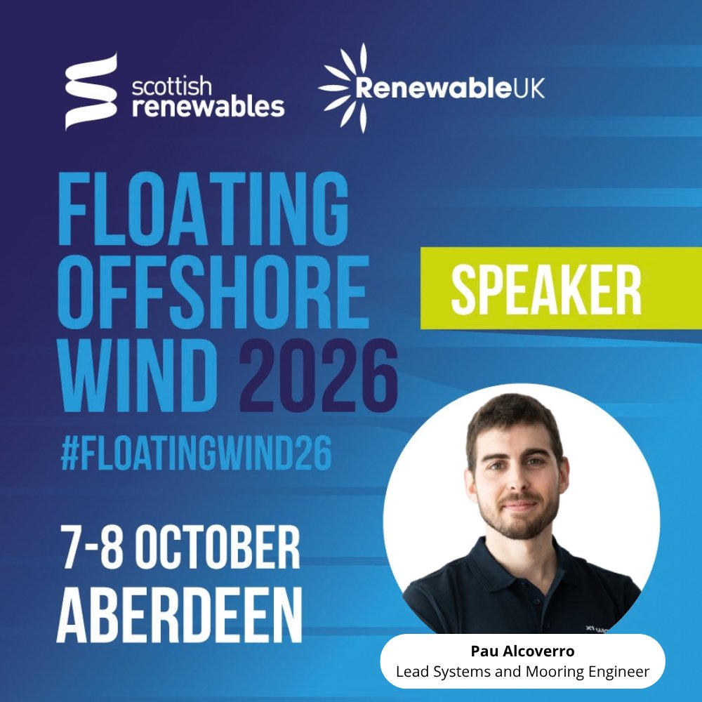 x1_wind's tweet photo. Heading to #FloatingWind26 in Aberdeen!

On Oct 7 (13:00), Pau Alcoverro discusses dynamic cabling and how our Quick Connector System cuts hook-up time from 20 days to just 2.

@RenewableUK @ScotRenew #X1Wind https://t.co/SXeO8NSMTo