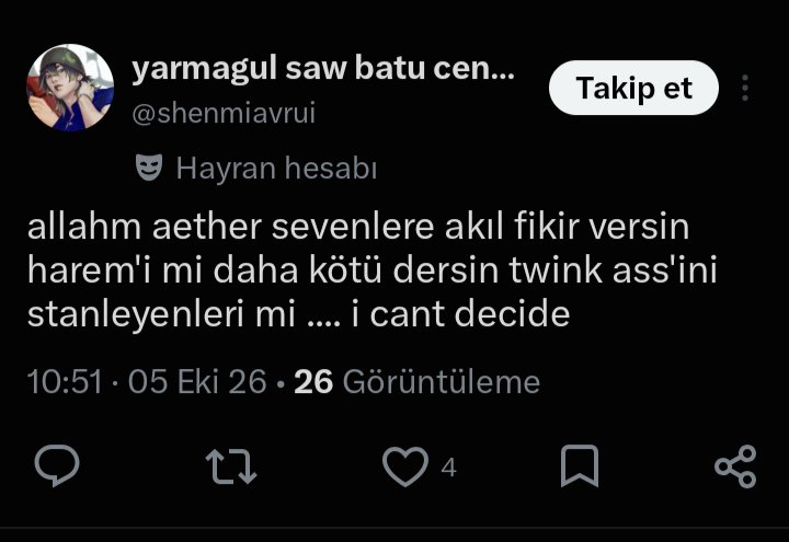 Rheeaox's tweet photo. İşte anlatmak istediğim tam olarak buydu. Aether'ı sevmemeni anlarım ama sevenlere "Allah akıl fikir versin demek ve "twink ass stanleyenler" demek komik duruyor. 'Ciddiye almıyorum' deyip arkasından millete sarmak tam olarak bu bahsettiğim toksiklik işte https://t.co/NQdm2KA9Yj