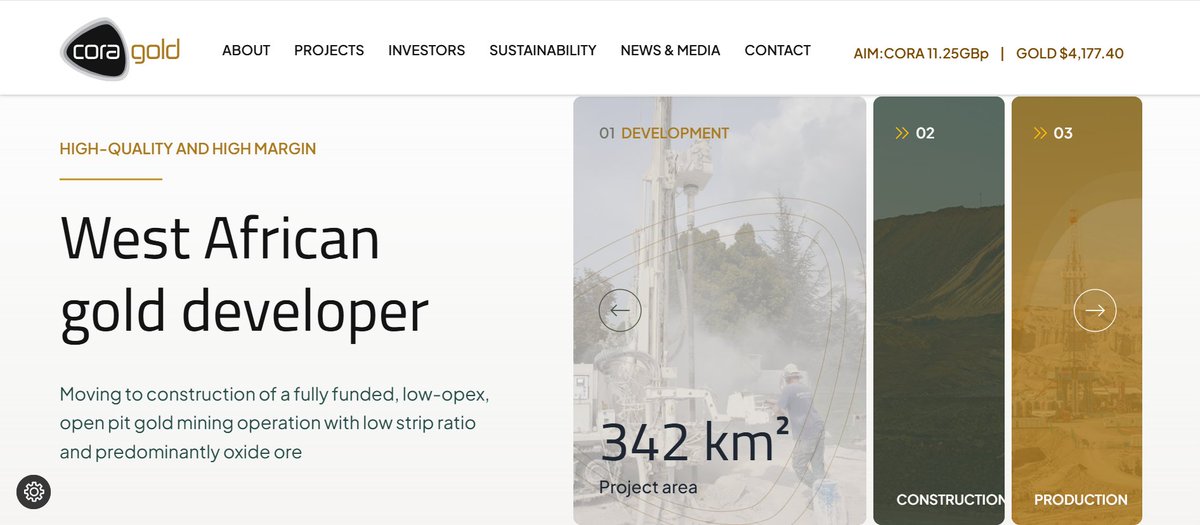 cora_gold's tweet photo. Cora has launched a redesigned corporate website. 
For the latest news and project updates as Sanankoro advances towards construction and production, visit: https://t.co/LJXZfHp4Cg

#CORA #Gold #Mining https://t.co/szIwnI4q8l