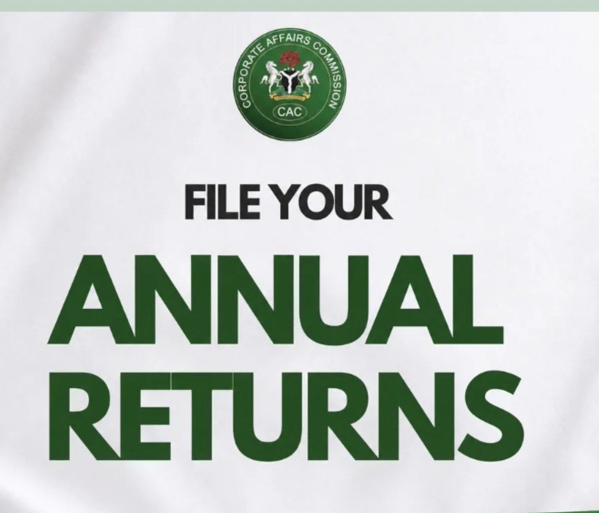 GladHachi's tweet photo. Filing your Annual Returns will help reduce your penalties and keep your company status ACTIVE on CAC Portal. 
Send me a DM now. Let's fix it today.
#annualreturmsfiling 
#cac 
#compliance 
#BusinessGrowth https://t.co/11rkGWjx2l