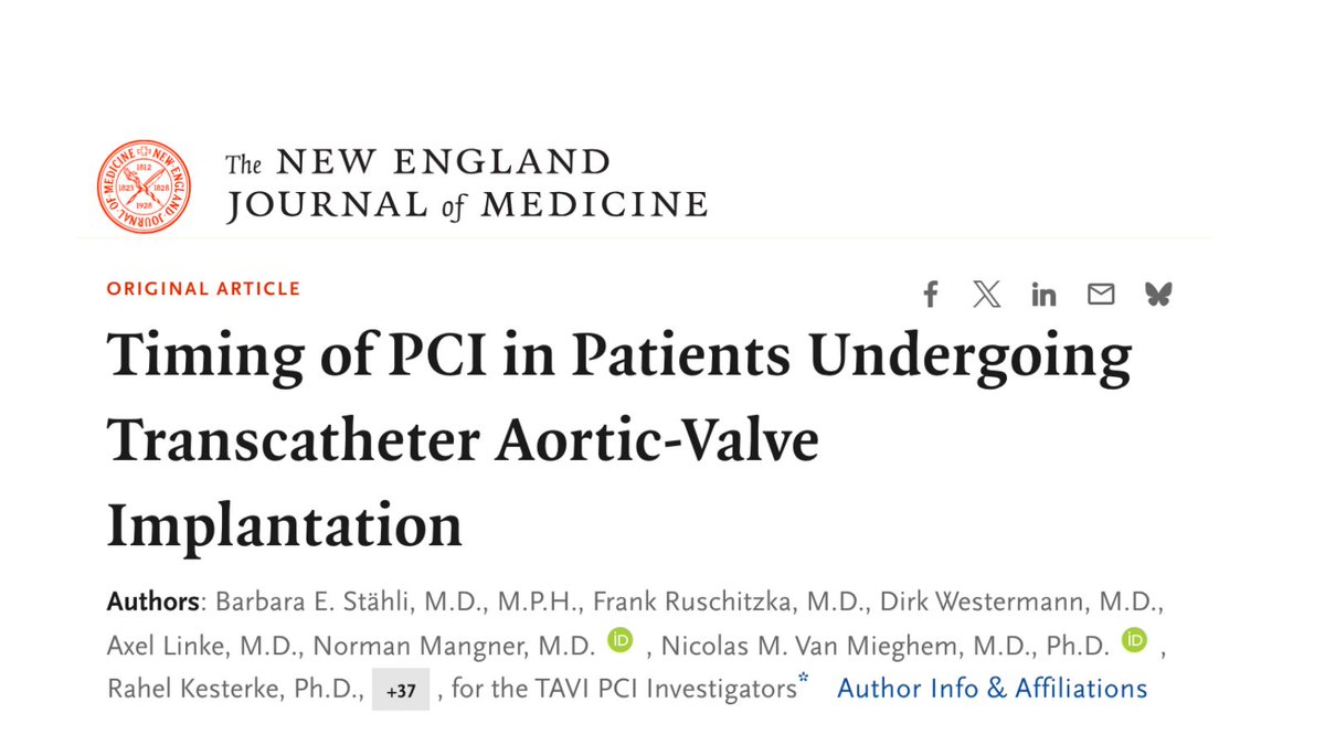 shci_sec's tweet photo. 🫀 Estenosis aórtica grave y enfermedad coronaria: ¿TAVI o ICP primero? En el ensayo TAVI PCI (986 pacientes, @NEJM), empezar por el TAVI fue no inferior a empezar por la ICP en el objetivo combinado al año (22,2% vs 24,2%).
https://t.co/K4oDyCX7ql
#Hemodinamica #TAVI https://t.co/AkSr216caM