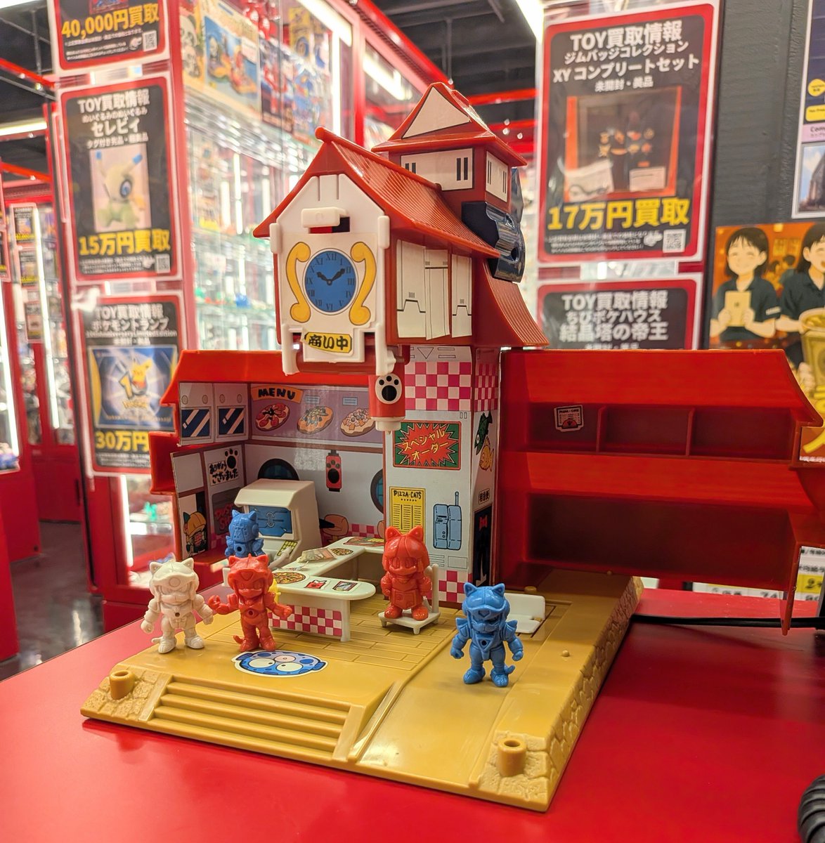 cmp2_mdk's tweet photo. キャッ党忍伝てやんでえ　ピザキャット　ミクロ防衛拠点設営♪♪ガチャ版とは違うおタマの造形もチャーミング★☆　#てやんでえ　#まんだらけミクロ https://t.co/zSjBck7Ti9