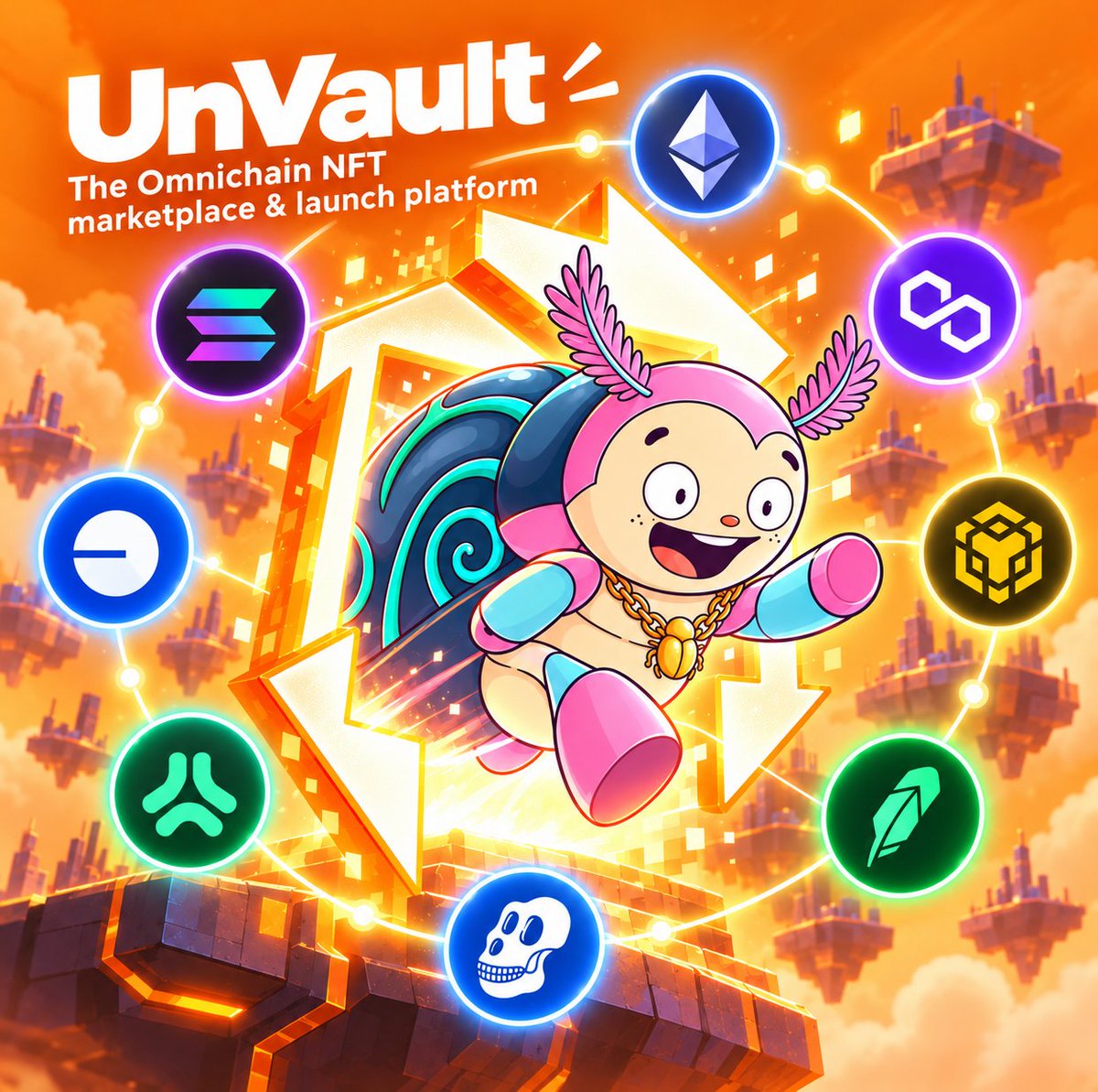 UnVaultTR's tweet photo. UnVault’ta ilk beta tester seçimleri bugün tamamlanıyor. Son duyurudan önce belirtilen adımları tamamlayarak başvuran herkes için bir sürpriz de var 👀

🟧 Beta süreci devam ederken UnVault’u biraz daha yakından tanıyalım.

@unvault, NFT mintleme, alım-satım ve farklı blockchain ağları arasında transfer işlemlerini tek bir platformda birleştiriyor.

Temel farkı, NFT’lerin farklı ağlara geçtiğinde ayrı kopyalara bölünmesini engelleyen omnichain yapısı.

NFT başka bir ağa taşındığında orijinali bulunduğu ağda kilitleniyor; sahiplik bilgisi ve geçmişi korunarak seçilen ağda kullanılmaya devam ediyor.

🟧 DIVIT, NFT AMM ve Genesis Bugz da UnVault’un öne çıkan tarafları arasında.

DIVIT, katılımcı projelerin uygun NFT holder’ları için ödüllü sosyal medya kampanyaları oluşturabildiği sistem.

NFT AMM ise koleksiyonlara özel likidite havuzları üzerinden NFT’lerin daha kolay alınıp satılabilmesini ama��lıyor. Likidite sağlayan kullanıcılar da işlemlerden oluşan ücretlerden pay alabiliyor.

Genesis Bugz, UnVault’un ekosistem NFT koleksiyonu. Bugz sahipleri katılımcı launch’larda öncelikli erişim elde edebilecek ve uygun mintlerden Mint Bonus kazanabilecek.

UnVault şu anda Ethereum, Solana, Polygon, BNB Chain, Abstract, ApeChain, Base ve Robinhood Chain olmak üzere sekiz blockchain ağını desteklemeyi planlıyor.

Şimdi sıra, platformun beta sürecinde gerçek kullanıcılarla test edilmesinde.

Beta tester arkadaşlarımıza keyifli ve verimli bir test süreci diliyoruz🐛🧡