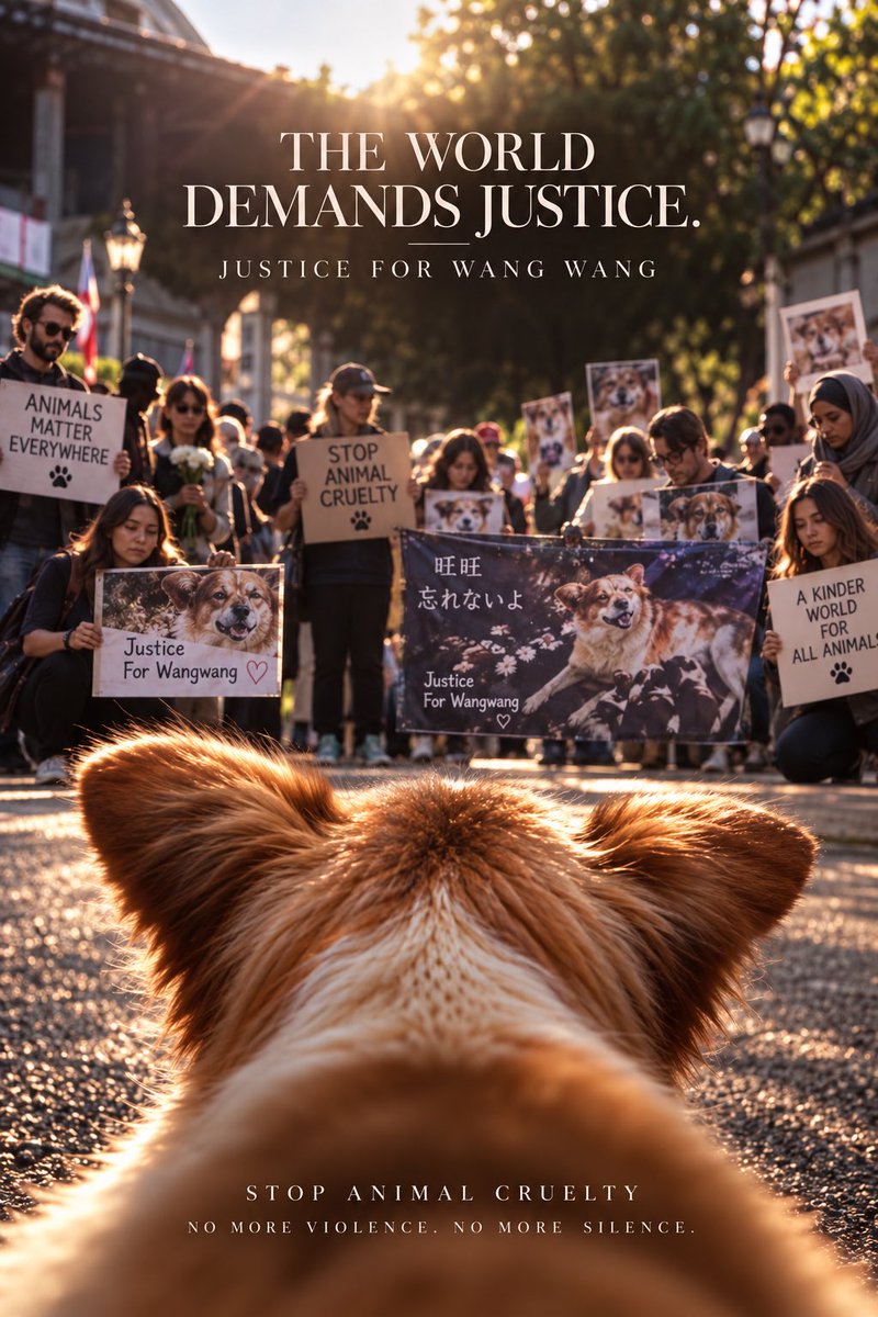 PeiLiu570497's tweet photo. If you don’t stand up now,
when will you?

Not because Wang Wang could change the world,
but because we cannot let what happened to her be forgotten.

Speak for Wang Wang.
Stand up for every life that has no voice.

#JusticeForWangWang
#旺旺 
#WangWang
#StopAnimalCruelty https://t.co/p82QfjIpDl