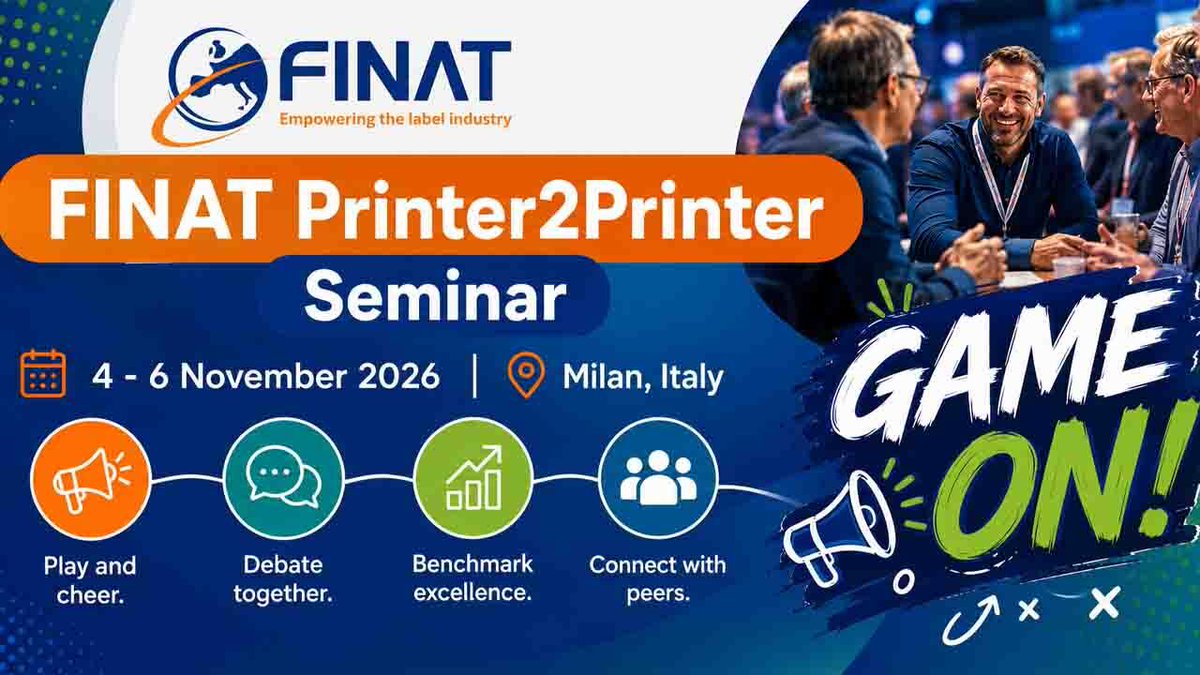 LabelsNLabeling's tweet photo. NEWS

Finat Printer-to-Printer Seminar 2026

https://t.co/YoCvZ677ZH

#LabelNews #Printing #FlexiblePackaging #OffsetPrinting #Flexo #Labels #LabelPrinting #Packaging #Inkjet #PrintingPress https://t.co/IGleJP20RK