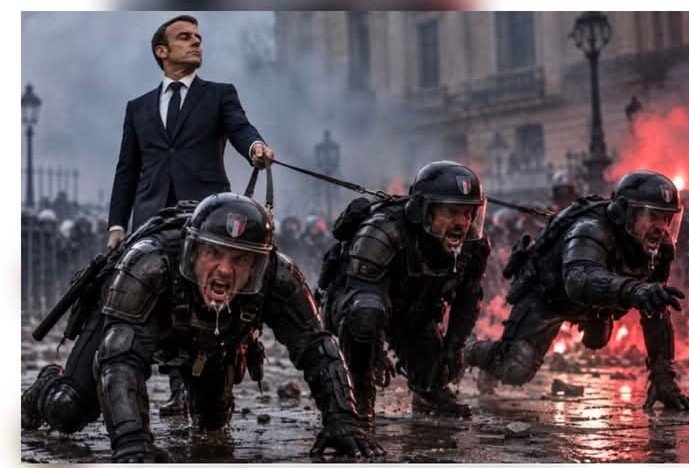 Kcnarfhu's tweet photo. #macronPrison Les signes d'une dictature. https://t.co/gdaRv67yfm