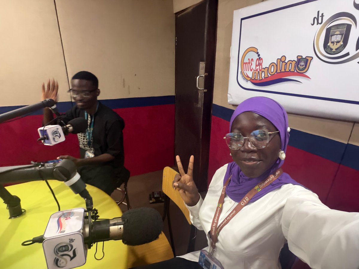 OluseyeEmm29616's tweet photo. On Saturday, I, alongside the Students’ Union Welfare Secretary, was at the University of Ilorin 89.3 FM Radio Station for the Union’s Stewardship Programme https://t.co/avi49Ev59u