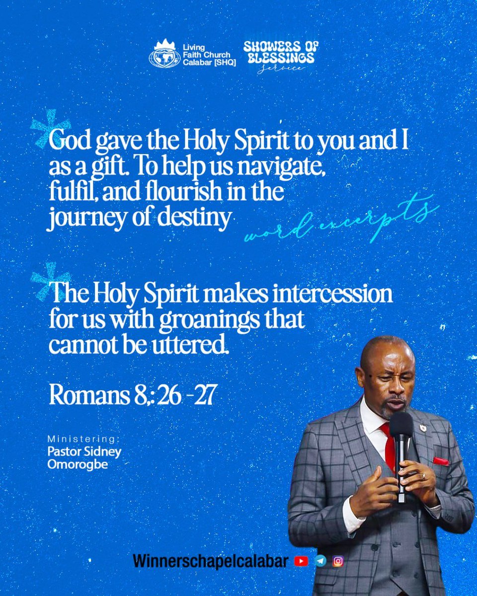winnerscalabar's tweet photo. Showers of Blessings Ministration

The blessings of the Lord make rich and add no sorrow.”

As long as you remain on God's side, His blessings cannot be reversed.

#ShowersOfBlessingService
#LFCCalabar
#WinnersChapelCalabar 
#OpenDoors2026 https://t.co/etWau74RPd