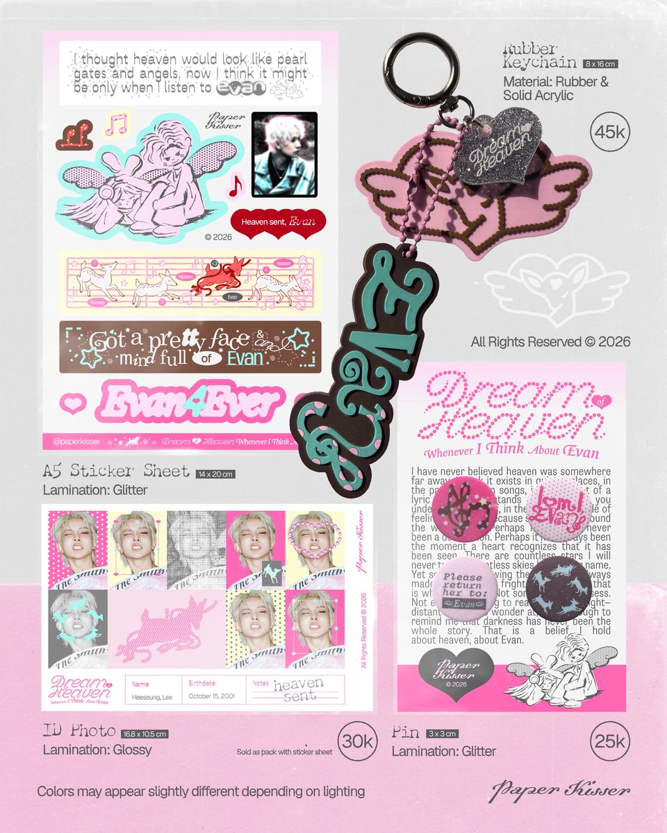 paper_kisser's tweet photo. 💟 &amp; 🔁 are appreciated!

#Evan Birthday Special Pack: 
Dream of Heaven Whenever I Think About Evan

🛒 PRE-ORDER OPEN
October 5 - October 15, 2026
🔗 [https://t.co/0RI75hsFbV]

Further informations on form https://t.co/BxnEZemZgo