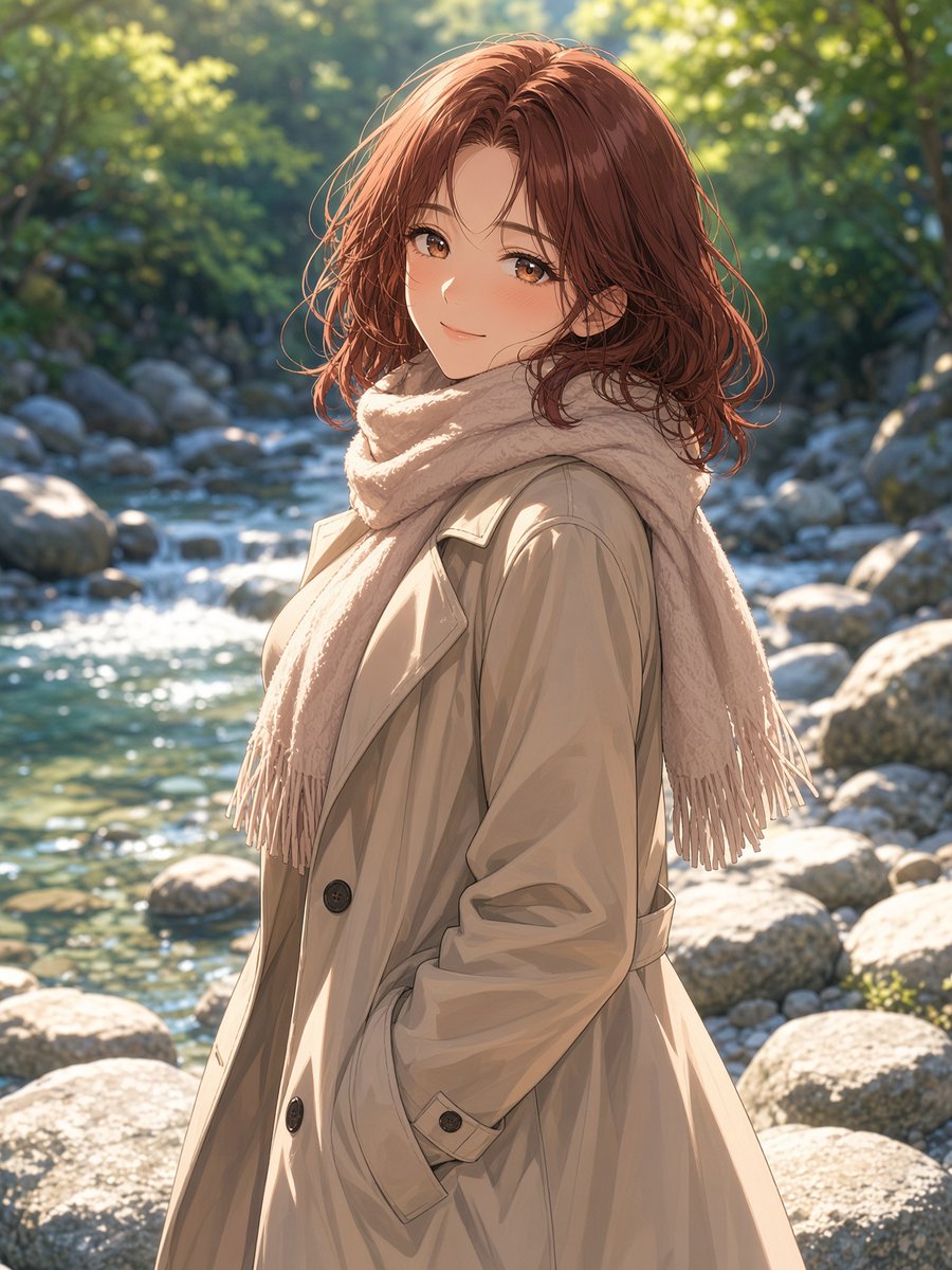 jasonstudio001's tweet photo. One day with her ☕🍂
Riverside morning, record-shop coffee, a gallery stretch, red lace at dusk, then lazy dreams 🌙
Same girl, 5 scenes, just a few button taps 🎛️
✨ AI-generated images · prompt below 👇
#AIart #AIgenerated #animeart #SakuraPixelStudio #redhair https://t.co/lAE3wmjxm6
