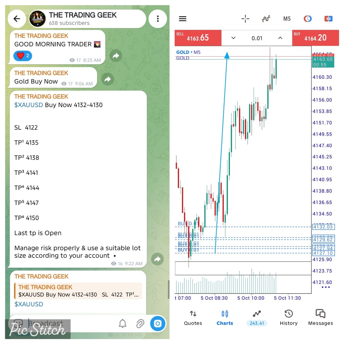 Mr_Danielfx's tweet photo. Morning Trade 

WHAT A PERFECT ENTRY! 

Gold 420+ Pips Target Smashed 🎯

📲 Live setups visit + see Results 
👇 Join my Telegram
👉 https://t.co/rzi2XnLlFQ https://t.co/7gtr9Mi9sb
