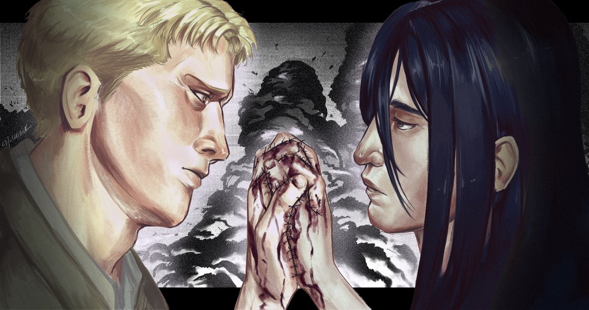 j_cennick's tweet photo. #aot #reiner #eren #ererei https://t.co/nxVhFMPign