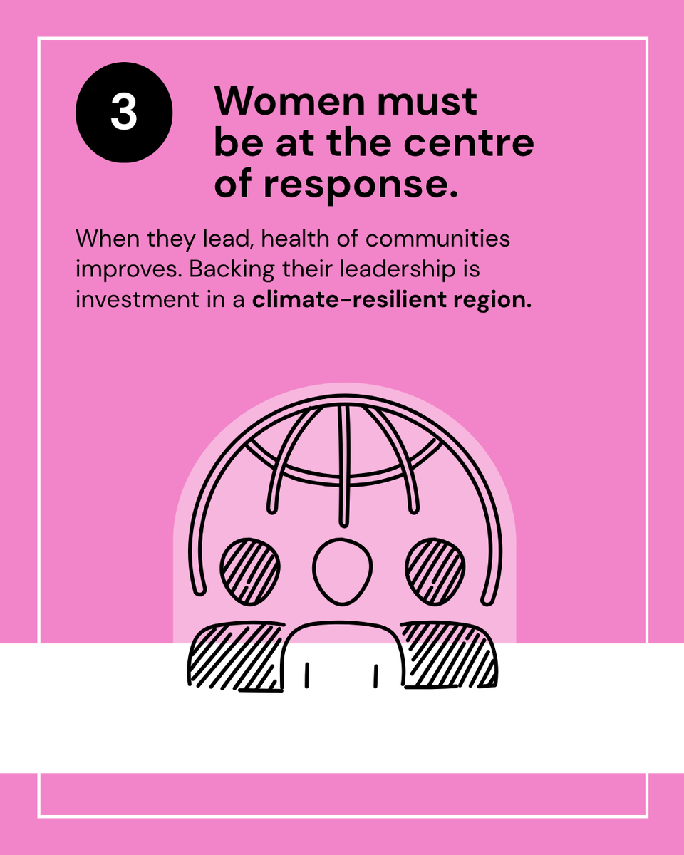 WHOWPRO's tweet photo. Climate change is not just an environmental issue. It's a health issue.

As leaders gather for #PreCOP31 in Fiji and Tuvalu, WHO is highlighting 5 priorities for climate and health action in the Western Pacific:

🌊 Communities on the frontlines
 🩺 Health-centred climate action
 👩‍💼 Women's leadership
 💰 Climate & health financing
 🏥 Climate-resilient health systems

The choices made today will shape the health and resilience of future generations.

#PreCOP31 #ClimateAction #COP31