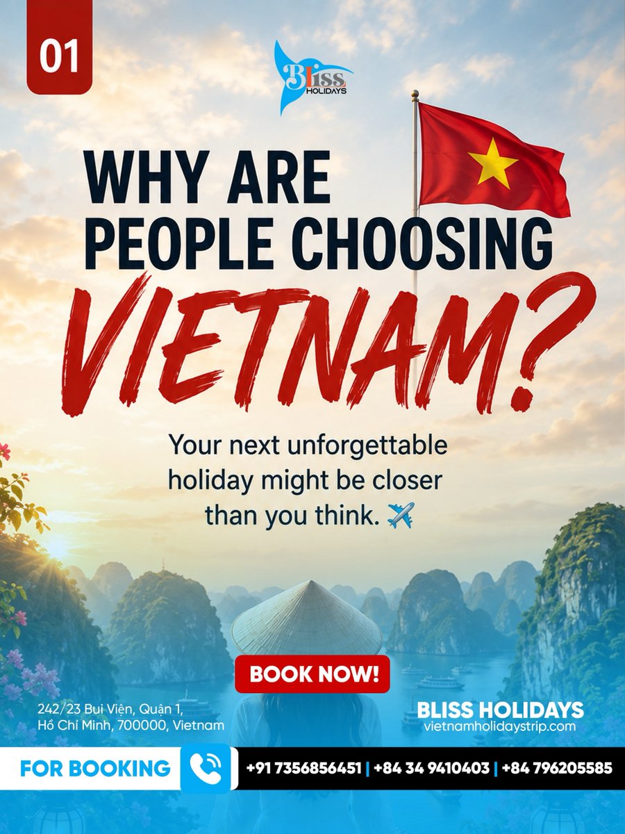 eerdememre's tweet photo. Vietnam is calling. From breathtaking landscapes and delicious food to vibrant culture and unforgettable experiences, discover why Vietnam is a favorite holiday destination. Make it your next adventure. https://t.co/SuJTxBINSF