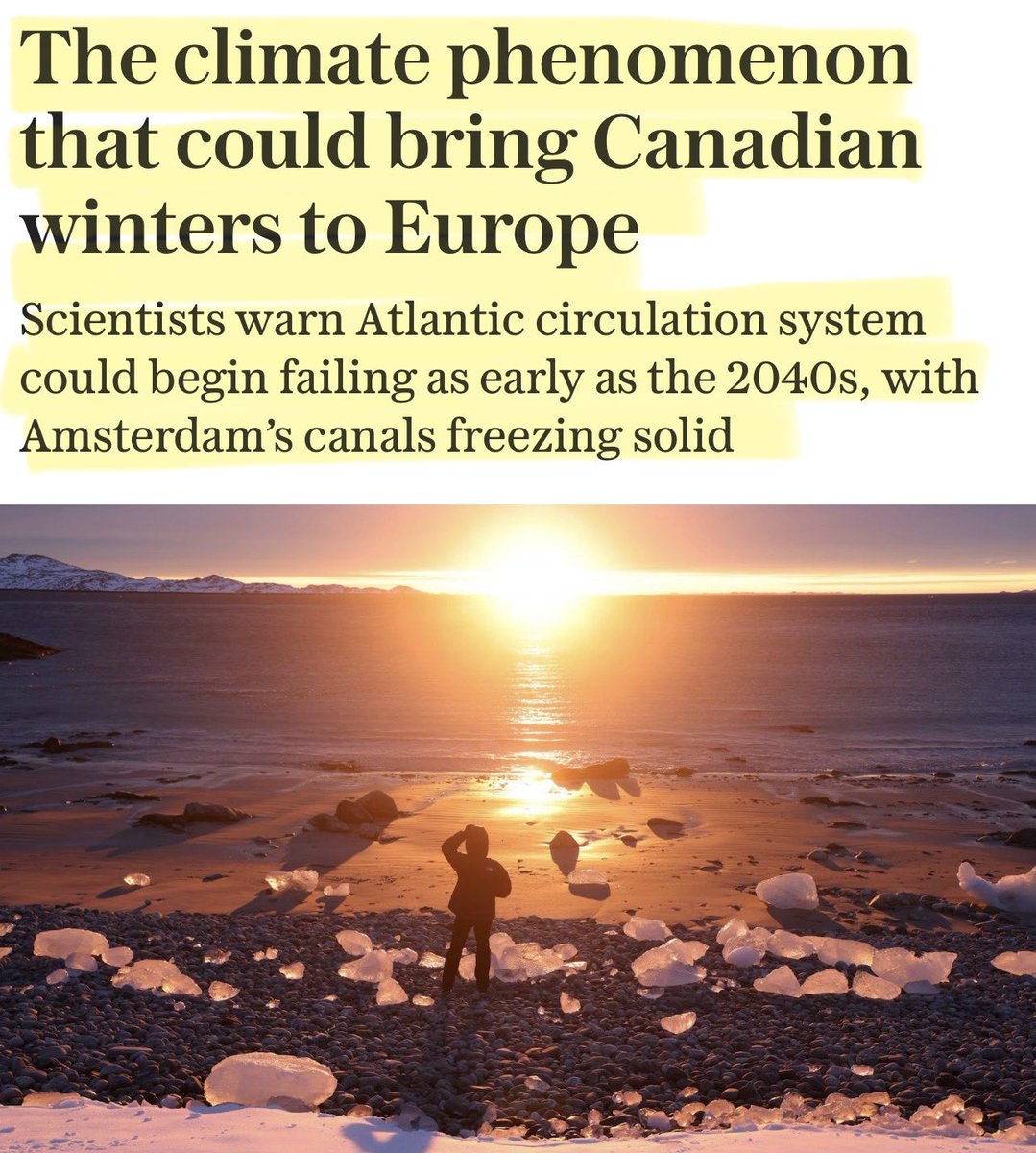 Artemisfornow's tweet photo. Oohhhh… well done taxpayers!

The government is spending £81 MILLION on an early warning system for climate tipping points including changes in the Atlantic that MIGHT mean cold  Canadian type winters…

At the same time as committing £BILLIONS of our money preparing for overwhelming heat!

Covering all bases hahaha 🤣 

(that’s hysteria, not mirth)
