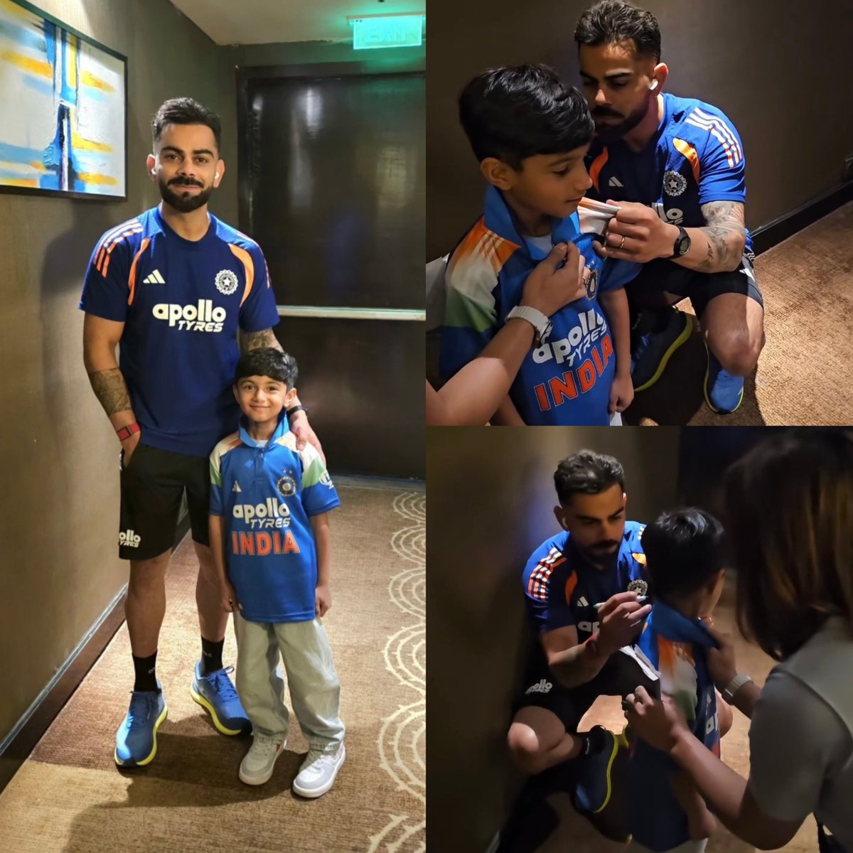 AVI__VK_18's tweet photo. VIRAT KOHLI GIVING AUTOGRAPHS &amp; CLICKED PICTURE WITH A LITTLE FAN. ❤️🥹

- Beautiful gesture from The King Kohli. https://t.co/SnDwwywb9O