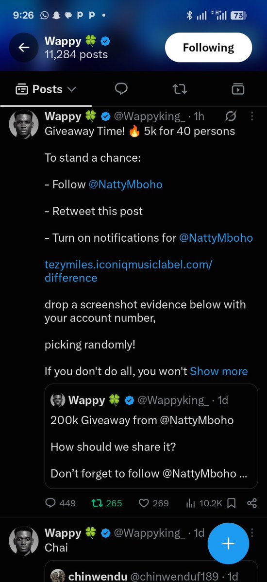 Onyomijnr's tweet photo. @Wappyking_ @NattyMboho Done ✅ bro 
8121847588
Opay
Precious Onyomi Sunday 
Abeg make today own no pass me. https://t.co/y7Di1FM45i