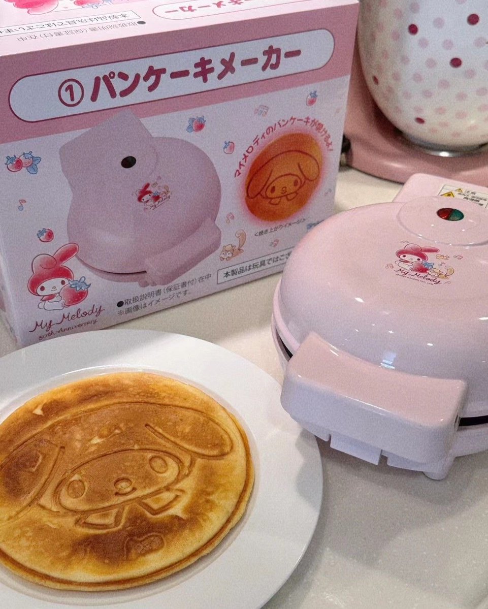 sanriodaily's tweet photo. my melody pancake maker 💫 https://t.co/pPoDiSKW5l
