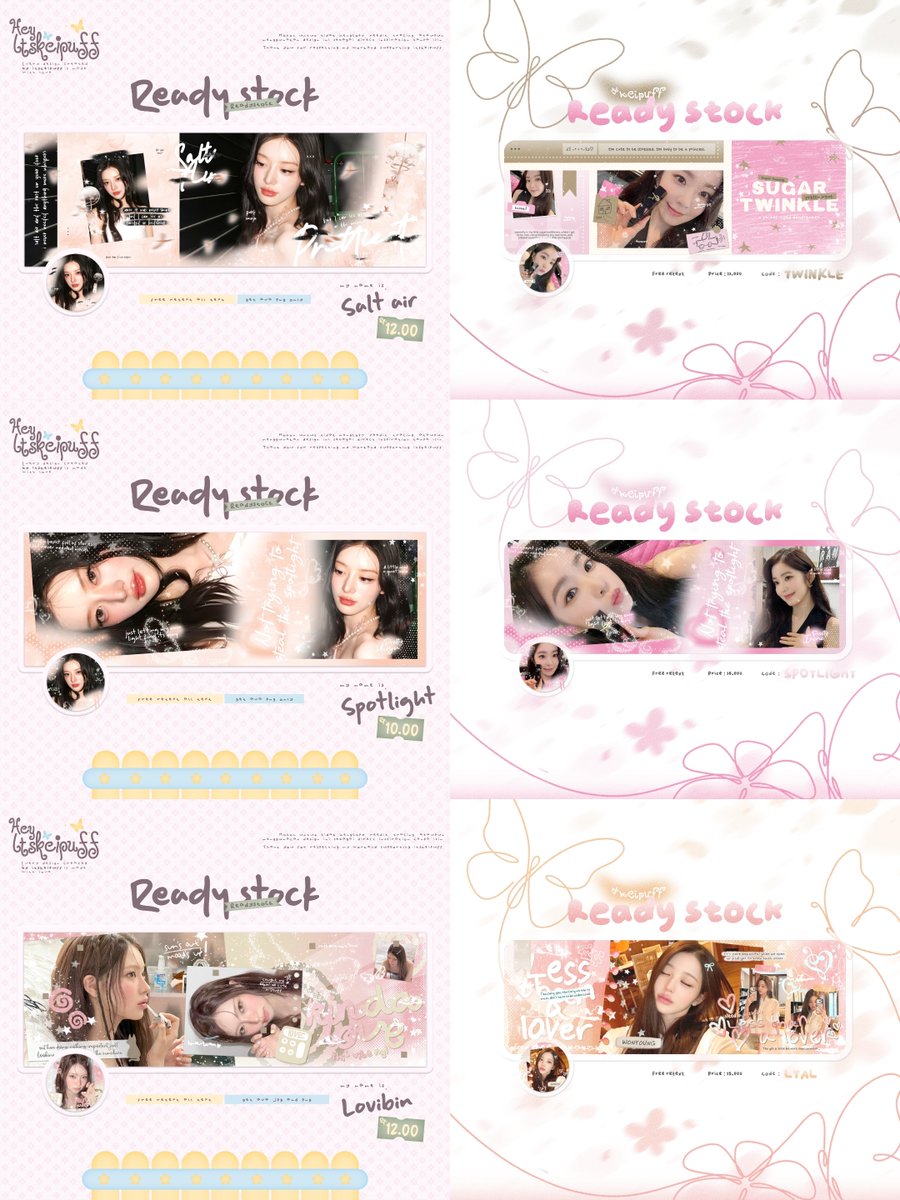 heyitskeipuff's tweet photo. Help repost, please🥺

CLEARANCE SALE DISC 50% ❗ 37 layout ready stock gg &amp; Chinese actress. Ayoo jajann! Bisa di jadiin sponsor atau giveaway juga. Yuk yuk jajan💃💃

#zonauang https://t.co/Gld7KqKS14