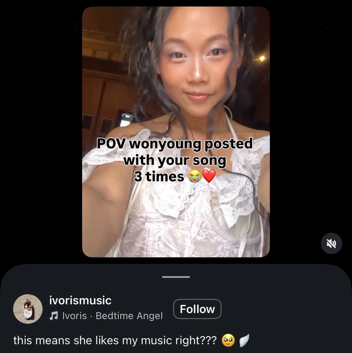 wonyoexe's tweet photo. wonyoung using her big following to promote indie artists and them being so thankful for the sudden surge of listeners will always be my favorite thing ever https://t.co/F5KsVXXwNg