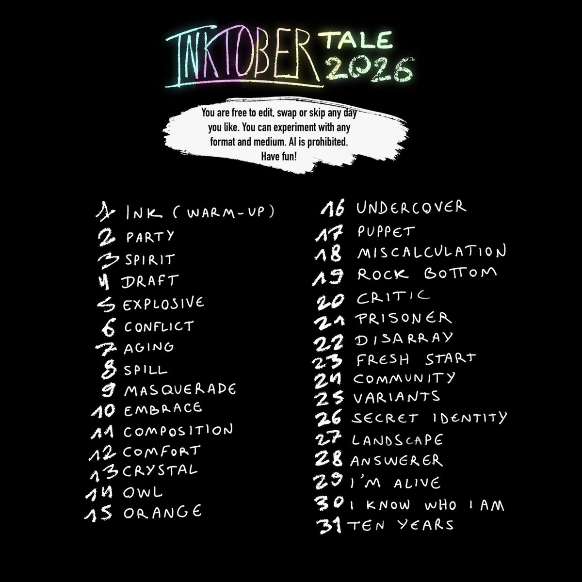 Rei_Rei090's tweet photo. Skipped day 4 due to busy life

#inktober2026 #inksans #utmv https://t.co/x6Kbie33MO